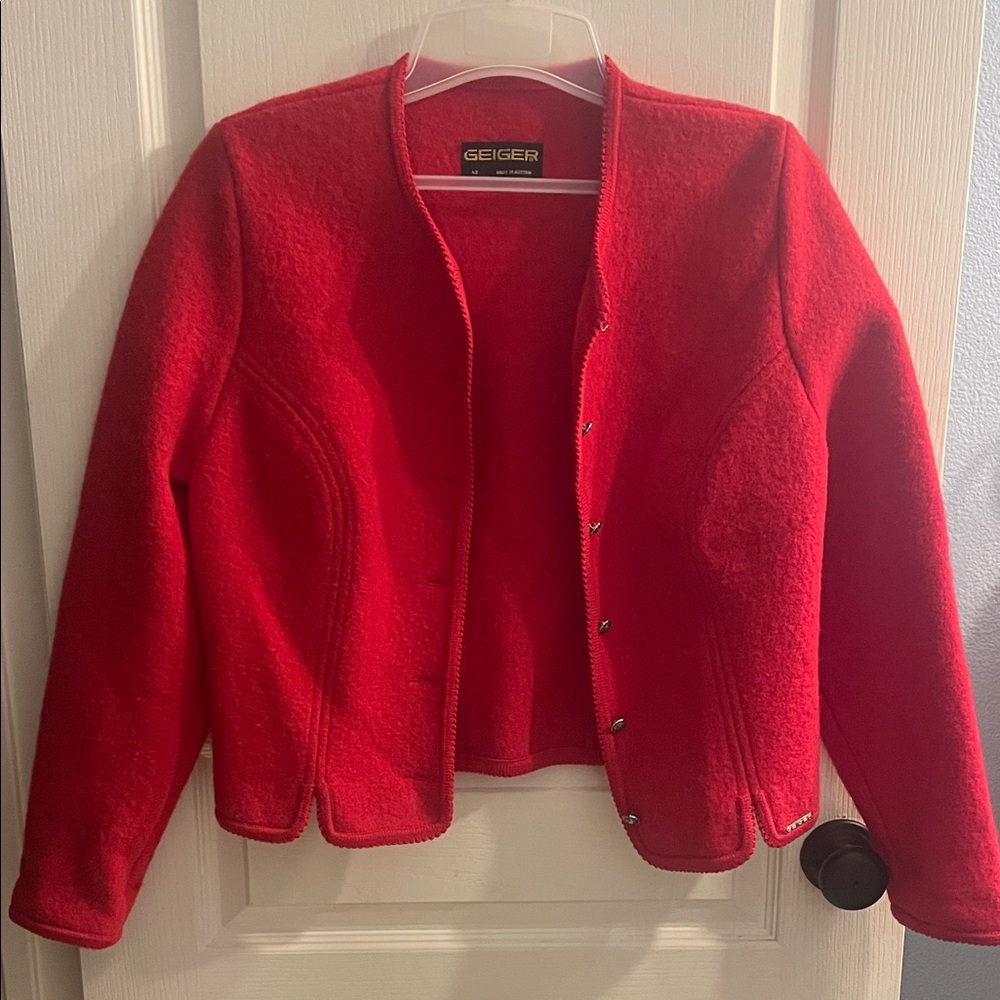 Geiger Women's Vibrant Red Wool Jacket